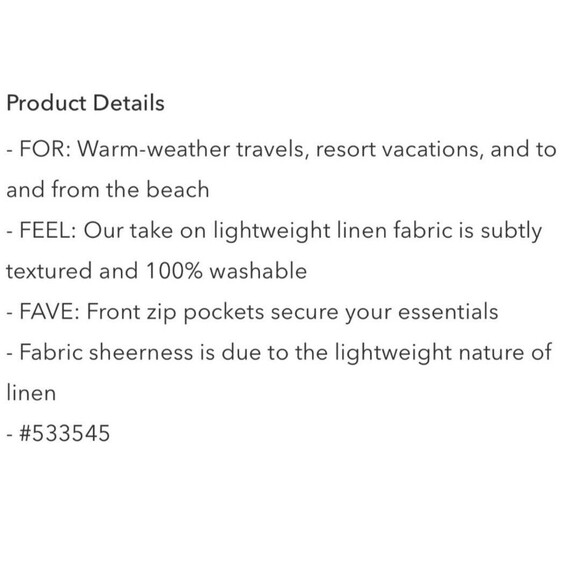 New Athleta 100% Linen Retreat Shorts White Size 20 Pull-on Summer Resort Loose - Picture 9 of 13